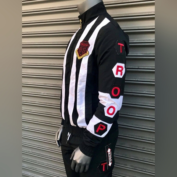 Men's Troop Black | White Windbreaker Tracksuit NWT - Picture 3 of 3